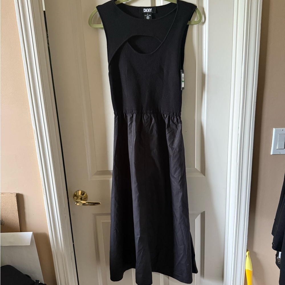 DKNY Black Midi Dress